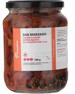Rajčata San Marzano 4 druhy pepře naložená v oleji 700g